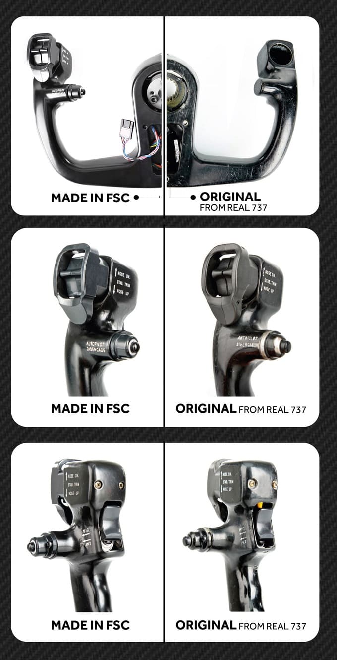 FSC news B737 yoke control wheel comparison